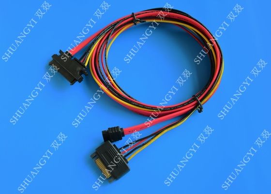 China Female 22-pin to Male 22-pin SATA Data &amp; Power Combo Data Extension Cable supplier