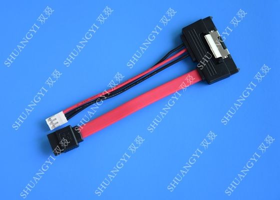 China SATA (7+15) 22Pin Male To 7Pin Male with 4PIN Molex 4Inches Power Cable supplier
