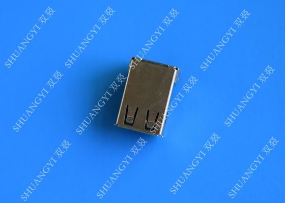 China 4 Pin AF Type USB Charging Connector , Right Angle Female SMT USB 2.0 Connector supplier