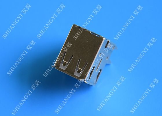 China Type A Female USB Charging Connector , Lightweight 8 Pin Dual USB 2.0 Connector supplier