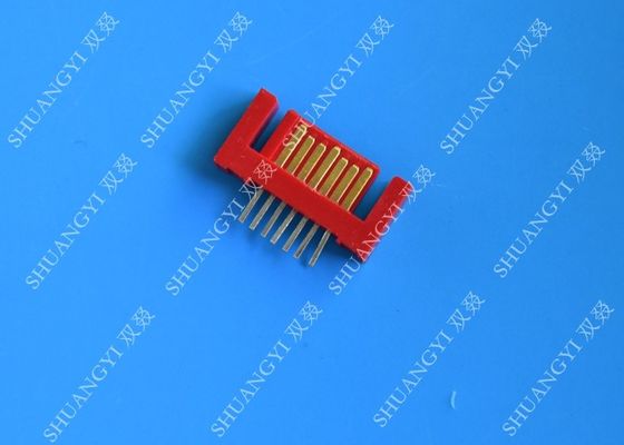 China Lightweight Red External SATA 7 Pin Connector Voltage 500V SMT Type supplier