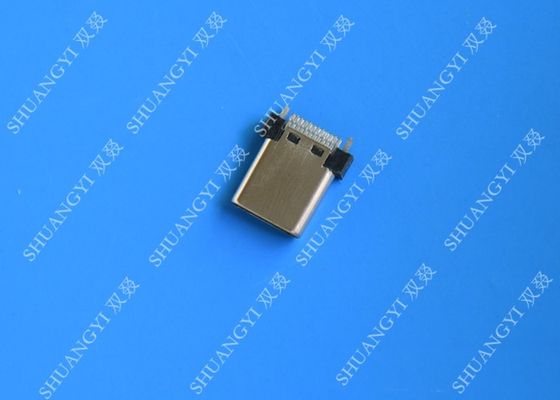China On The Go OTG Waterproof Micro USB Connector 24 Pin Stainless Steel Color supplier