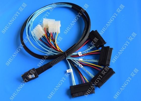 China 1M Serial Attached SCSI Cable Mini SAS 36-Pin Male To SAS 29-Pin Female Cable supplier