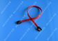 26 AWG SATA III 6.0 Gbps Female to Female SATA Data Cable , Red HDD SATA Cable 7 Pin supplier