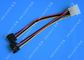 4P Molex To Dual SATA Flat Wire Harness And Cable Assembly Black Red Yellow With Y Cable Adapter supplier