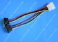 Computer Molex 4 Pin To 2 x15 Pin SATA Data Cable Right Angle Pitch 5.08mm supplier