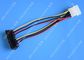 Computer Molex 4 Pin To 2 x15 Pin SATA Data Cable Right Angle Pitch 5.08mm supplier