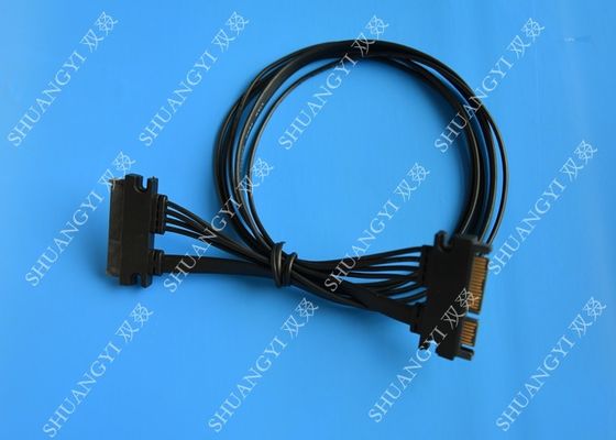 China 22 Pin Male to Female Hard Drive SATA Power Cable Black Slimline 20 Inch supplier