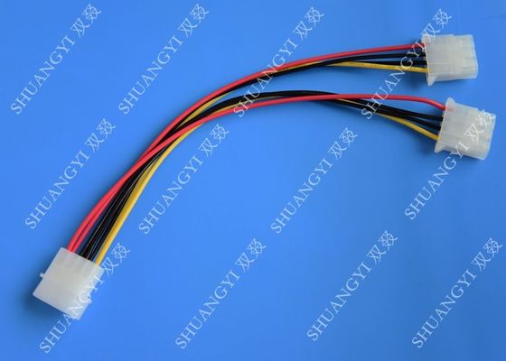 China Molex 4 Pin To Molex 4 Pin Cable Harness Assembly Pitch 5.08mm For Computer 200mm supplier