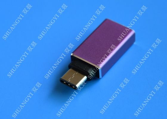 China MacBook Nexus 5X / 6P Type C Micro USB Purple Metal USB C to USB A 3.0 supplier