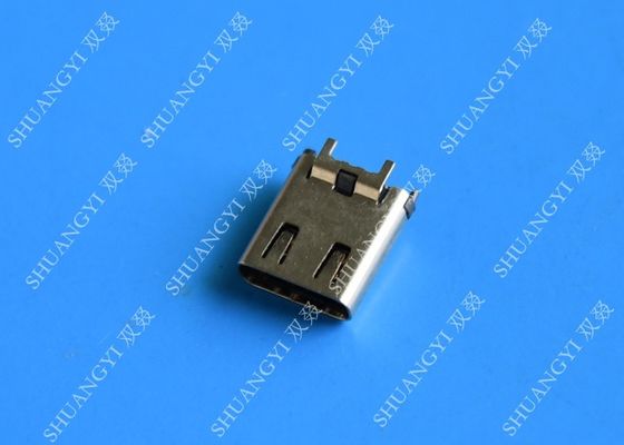 China 24 Pin Computer Waterproof Micro USB Connector , USB 3.1 SMT DIP Type C Female Connector supplier