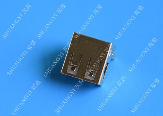 China Female Straight Pin USB Charging Connector With 30 MΩ Contact Resistance supplier