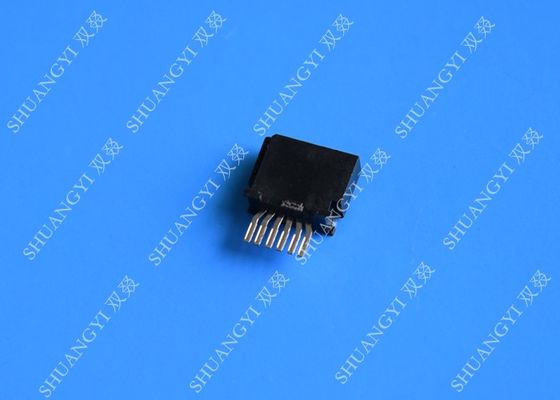 China Black Crimping SATA Data Connector 6P Female Riveting Pressure Type For PC supplier