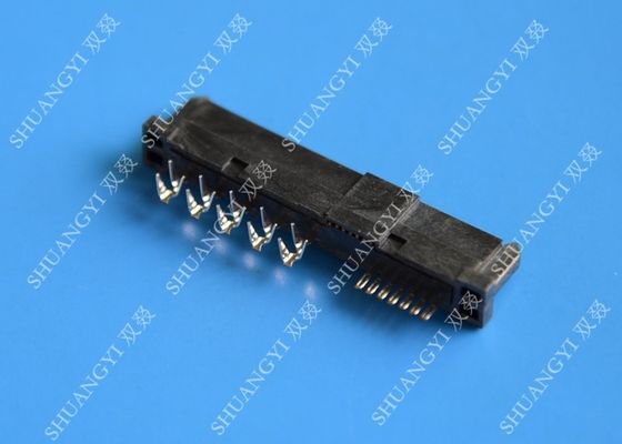 China 22 Pin Female SATA Data Connector SMT and Reverse Type 1.5A Current Rating supplier