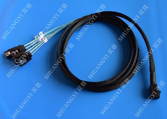 China Internal HD Mini SAS Cable (SFF-8643) to 4 SATA Forward Breakout Cable 3.3 Feet / 1M supplier