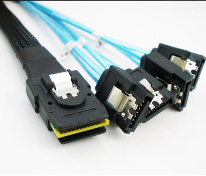 SFF8087 TO SATA*4 Factory Price Mini SAS 36P Sata 7P with Latch Power Cable