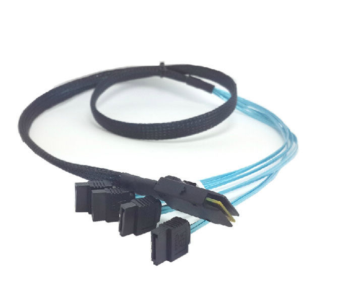 SFF8087 TO SATA*4 Factory Price Mini SAS 36P Sata 7P with Latch Power Cable