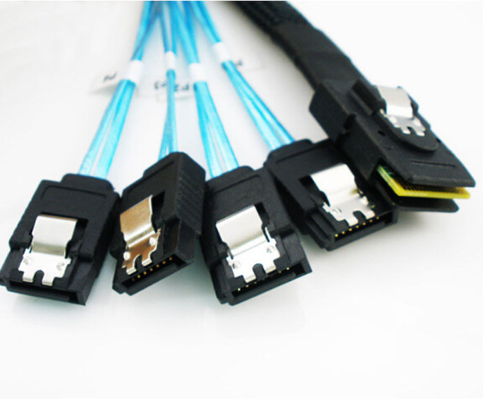 SFF8087 TO SATA*4 Factory Price Mini SAS 36P Sata 7P with Latch Power Cable