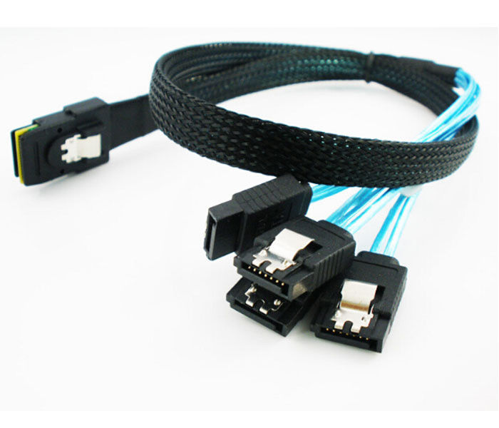 SFF8087 TO SATA*4 Factory Price Mini SAS 36P Sata 7P with Latch Power Cable