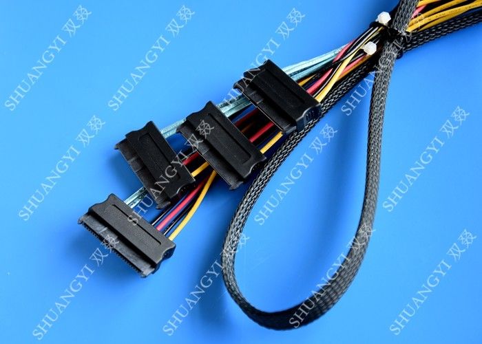 Serial Attached SCSI SAS SFF 8087 TO SFF 8482 Cable 28AWG Multi–Port Length 65cm