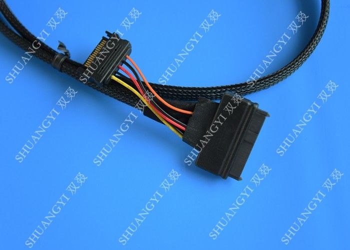 SFF 8639 To SFF 8643 Serial Attached SCSI Cable , Black SAS 68 Pin SCSI Cable