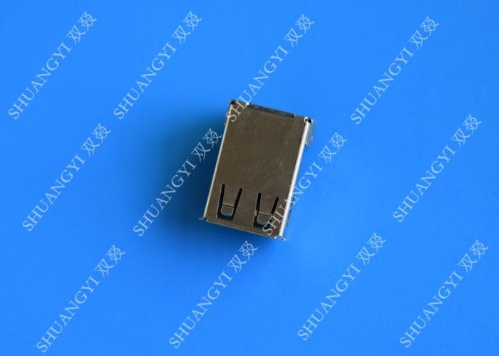 4 Pin AF Type USB Charging Connector , Right Angle Female SMT USB 2.0 Connector