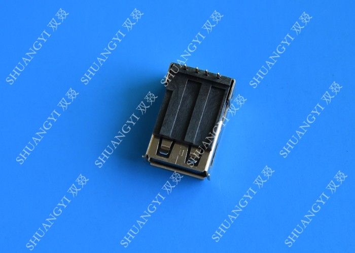 4 Pin AF Type USB Charging Connector , Right Angle Female SMT USB 2.0 Connector
