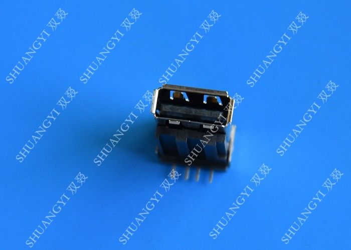 4 Pin AF Type USB Charging Connector , Right Angle Female SMT USB 2.0 Connector