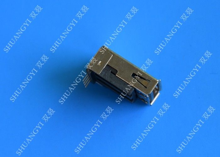 4 Pin AF Type USB Charging Connector , Right Angle Female SMT USB 2.0 Connector