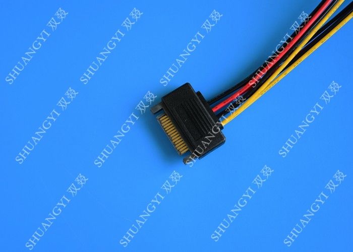 8 Inch Slim SATA Data Cable , 15 Pin Male to Female SATA Power Extension Cable