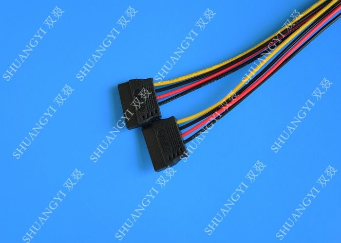8 Inch Slim SATA Data Cable , 15 Pin Male to Female SATA Power Extension Cable
