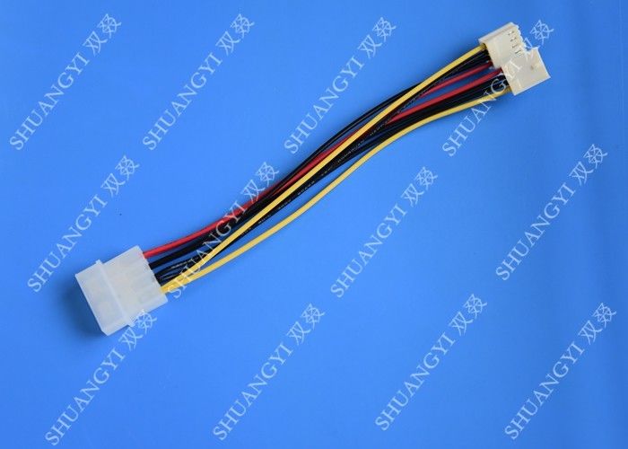 Hard Drive HDD SSD Cable Harness Assembly , Molex to Dual SATA Power Splitter Cable