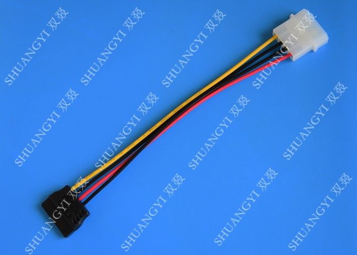 4 Pin Molex to SATA Data Cable Cable Harness Assembly For Computer 6 Inches