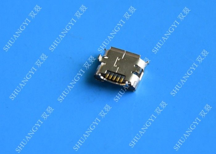 5 Pin SMT PCB Mount Port Waterproof Micro USB Connector , Female Micro B USB Connector