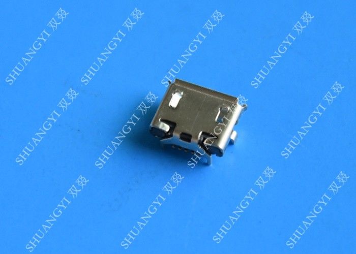 5 Pin SMT PCB Mount Port Waterproof Micro USB Connector , Female Micro B USB Connector