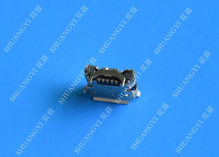 5 Pin SMT PCB Mount Port Waterproof Micro USB Connector , Female Micro B USB Connector