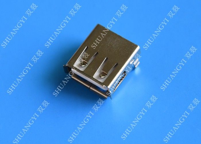 Mini SMD AF Type USB Charging Connector , USB 2.0 4 Pin USB Connector