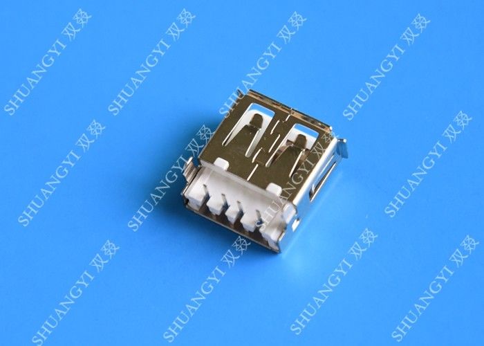 Mini SMD AF Type USB Charging Connector , USB 2.0 4 Pin USB Connector