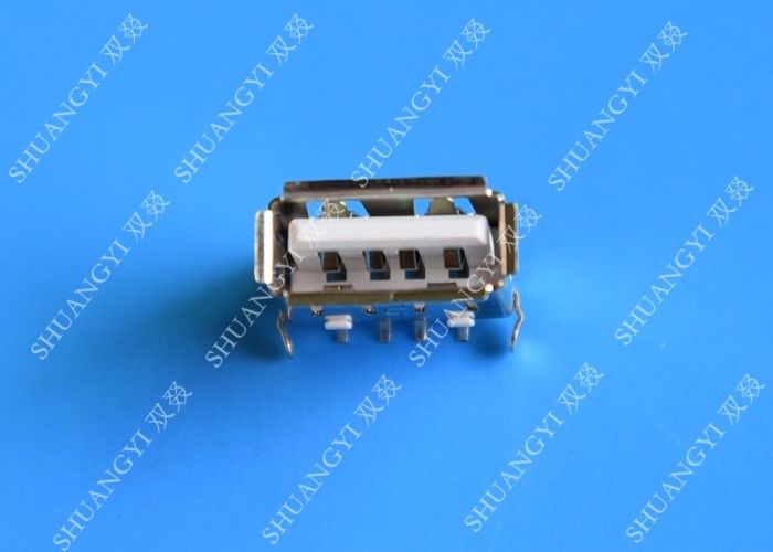 Mini SMD AF Type USB Charging Connector , USB 2.0 4 Pin USB Connector