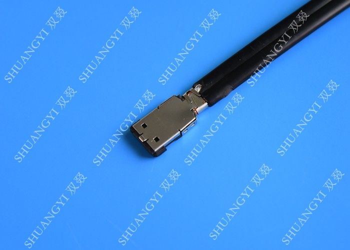 Black 7 Pin External SATA Cable , PC PCB ESATA To SATA Cable With Power