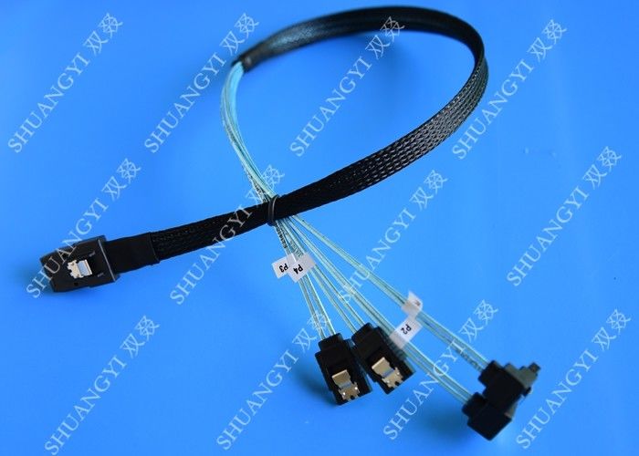SFF 8087 To SATA Serial Attached SCSI Cable 500mm 30 AWG 28 Pin For Server