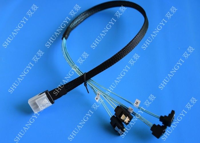 SFF 8087 To SATA Serial Attached SCSI Cable 500mm 30 AWG 28 Pin For Server