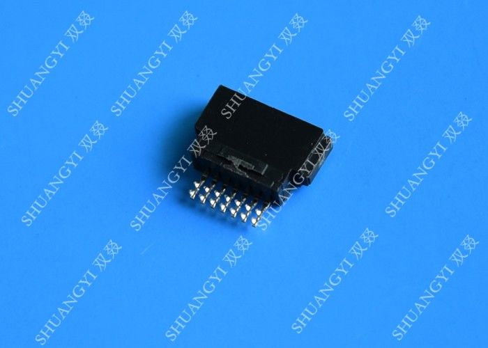 Brass Terminal 7 Pin SATA Connector Crimp Type For Set Top Box 500 Cycles