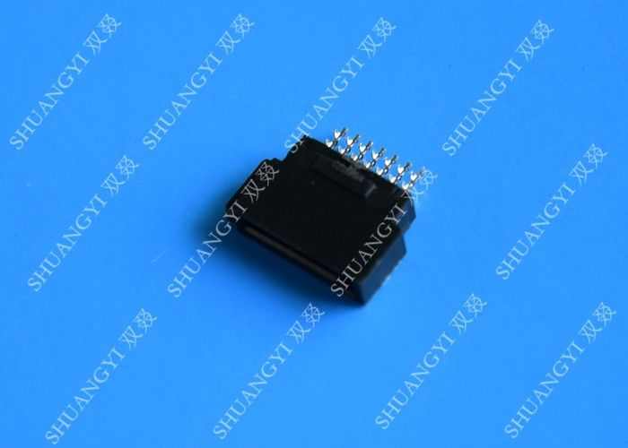 Brass Terminal 7 Pin SATA Connector Crimp Type For Set Top Box 500 Cycles