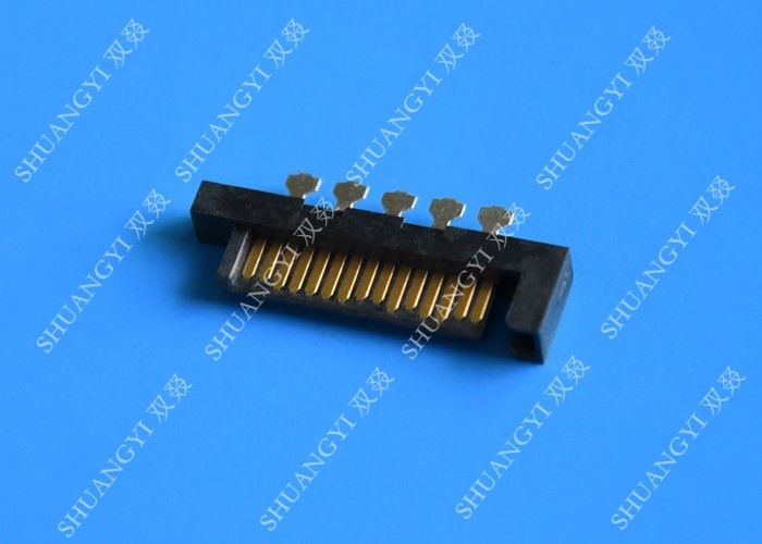 Wire To Board 15 Pin SATA Data Connector , Computer Solder SATA Crimp Connector
