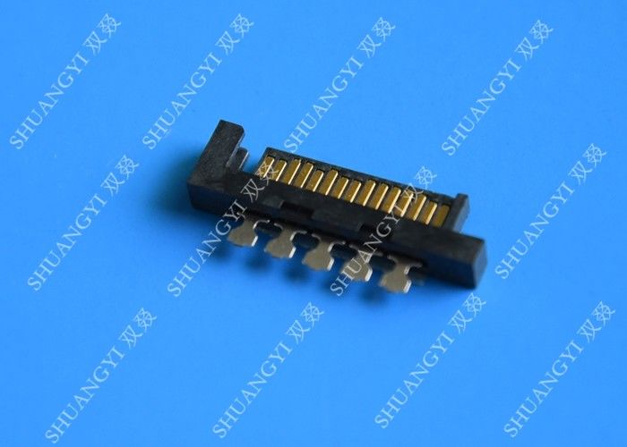 Wire To Board 15 Pin SATA Data Connector , Computer Solder SATA Crimp Connector