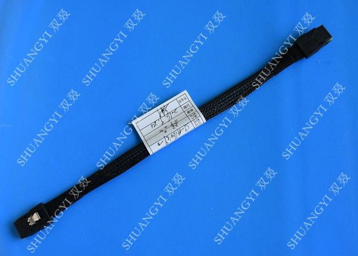 SFF 8087 To SFF 8087 Serial Attached SCSI Cable , 36 Pin Mini SAS Power Cable