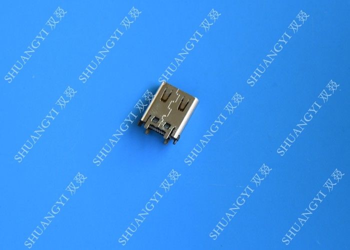 Electrical SMT DIP 24 Pin USB Connector USB 3.1 Type C Female 10000 Cycles