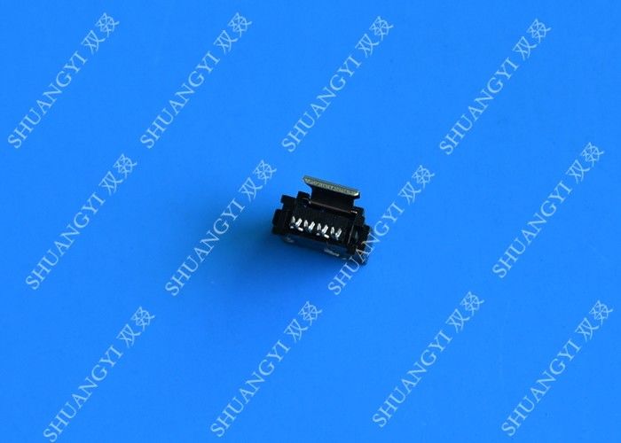 Straight Micro External SATA 7 Pin Connector Solder Type 180 Degree DIP