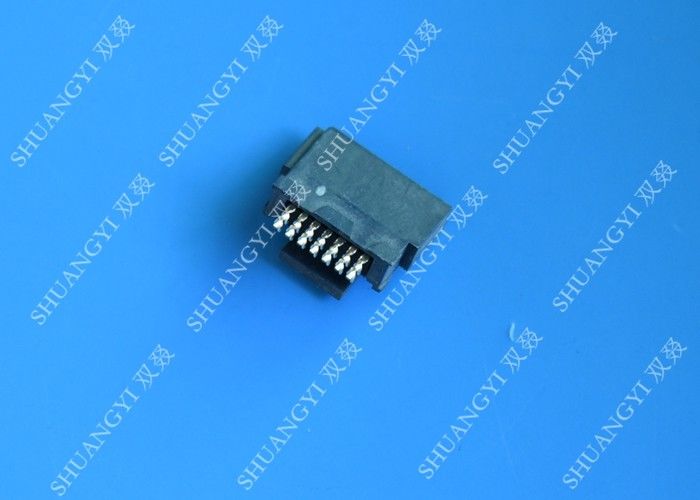 PC SMT Male Connector 7 Pin ESATA Port Connector Crimp Type With Latch